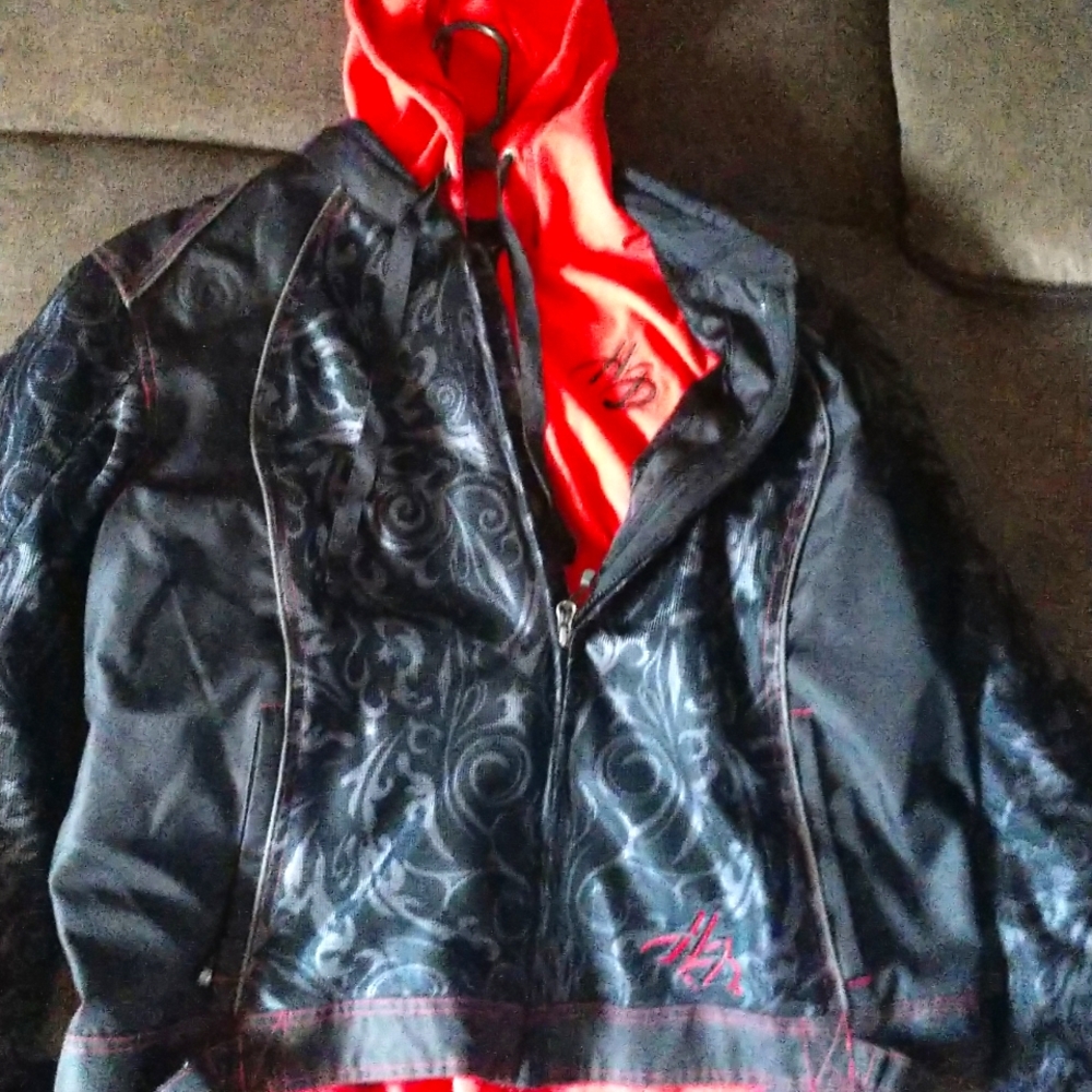 Harley Davidson jacket 2xl black and red